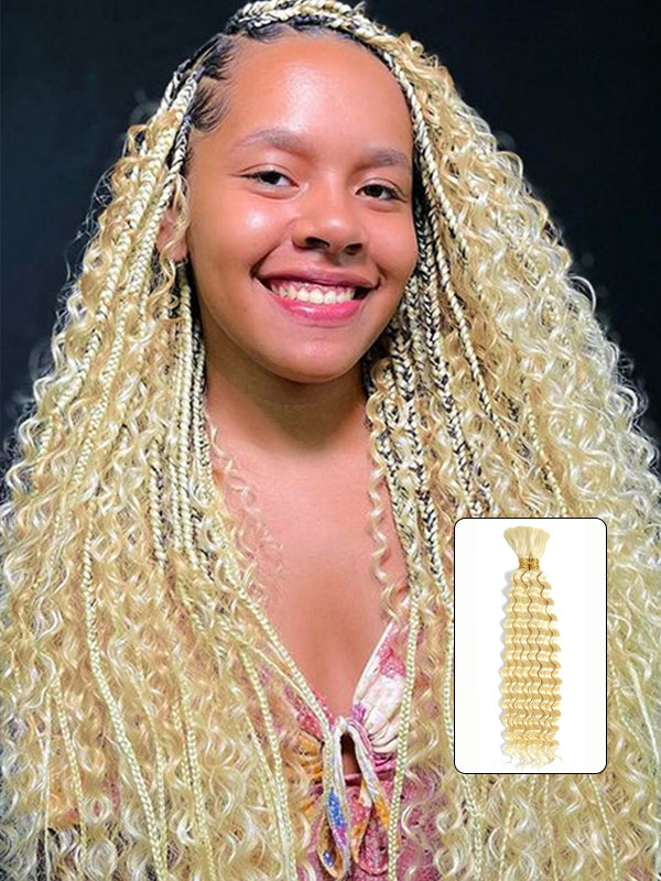 Flash Sale | Boho 613 Blonde Bulk Hair For Braiding 100% Human Hair Extensions 100g/Set