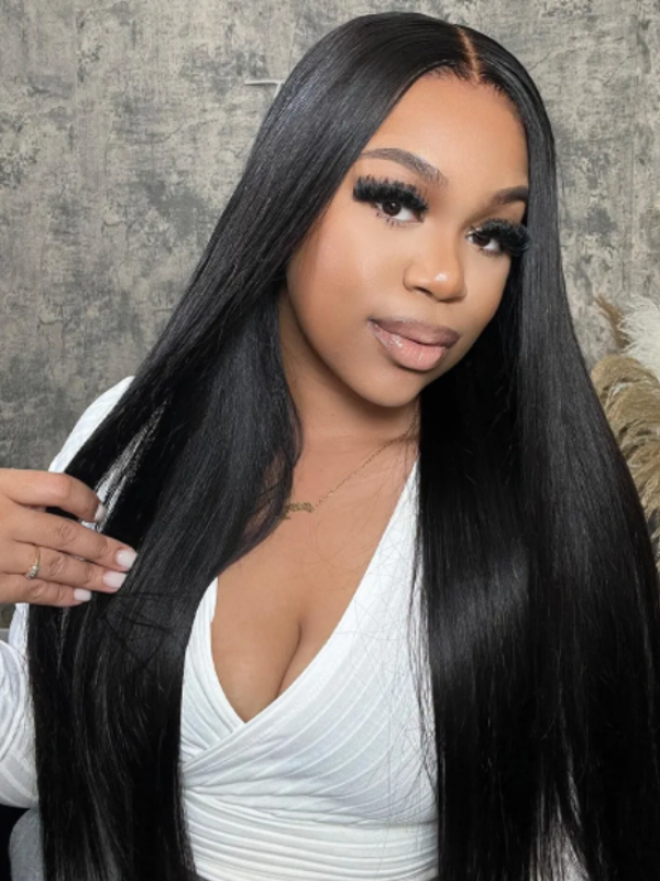 Glueless Silky Straight HD 7x6 Lace Closure Wig 100% Human Hair