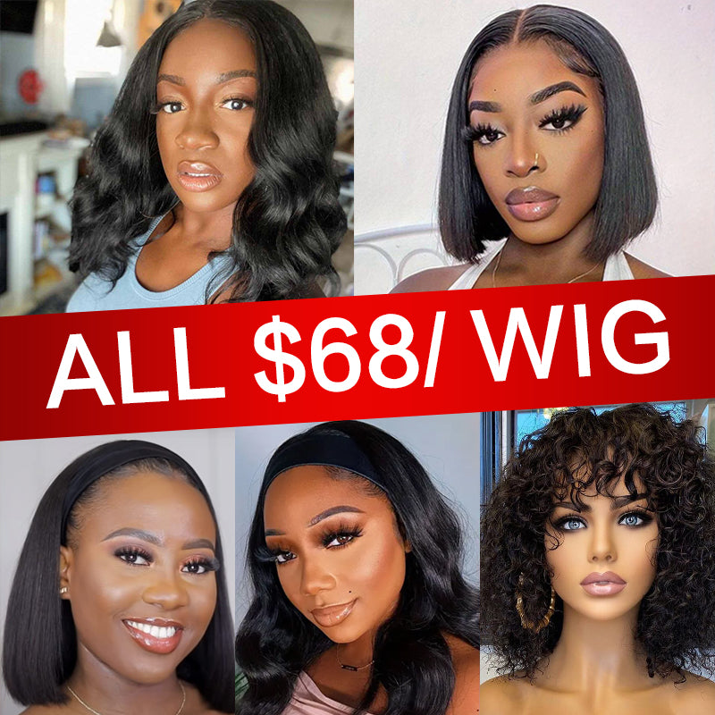 All $68 Crazy Deal Cute Wigs 10inches-16inches Limited Stock + No Code Needed