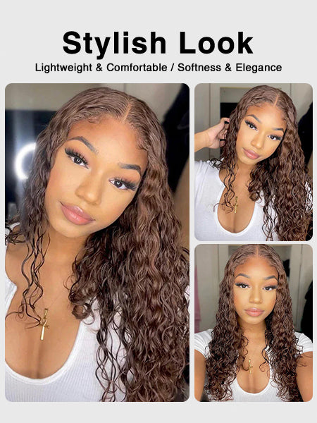 Vente flash | @thequeenleora recommande #4 Perruque cheveux humains Body Wave 7x6/13x6 Full Lace Frontal Loose Deep Wave Brun chocolat