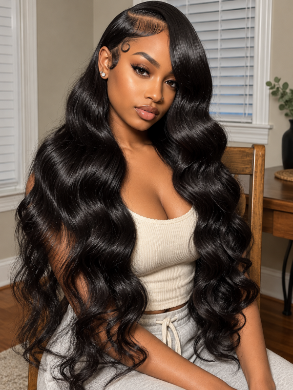Black Friday | Natural Black Loose Body Wave 13x6 HD Lace Frontal Wig CheetahBeauty Human Hair Wigs