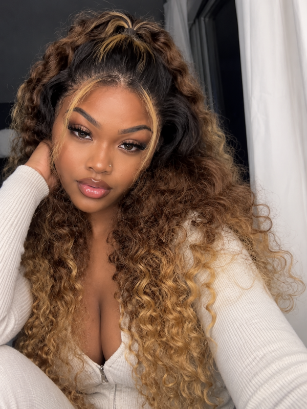 Black Friday Pre-Sale | T1B/4/27 Deep Wave 13x6 Full Lace Fontal Wig Pre-Colored Human Hair Wigs