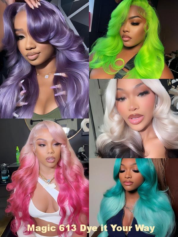 #613 Blonde Butterfly Layered Cut Loose Body Wave 7x6/13x6 Lace Human Hair Wigs