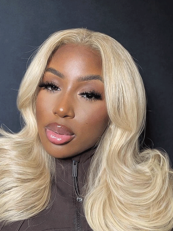 #613 Blonde Butterfly Layered Cut Loose Body Wave 7x6/13x6 Lace Human Hair Wigs