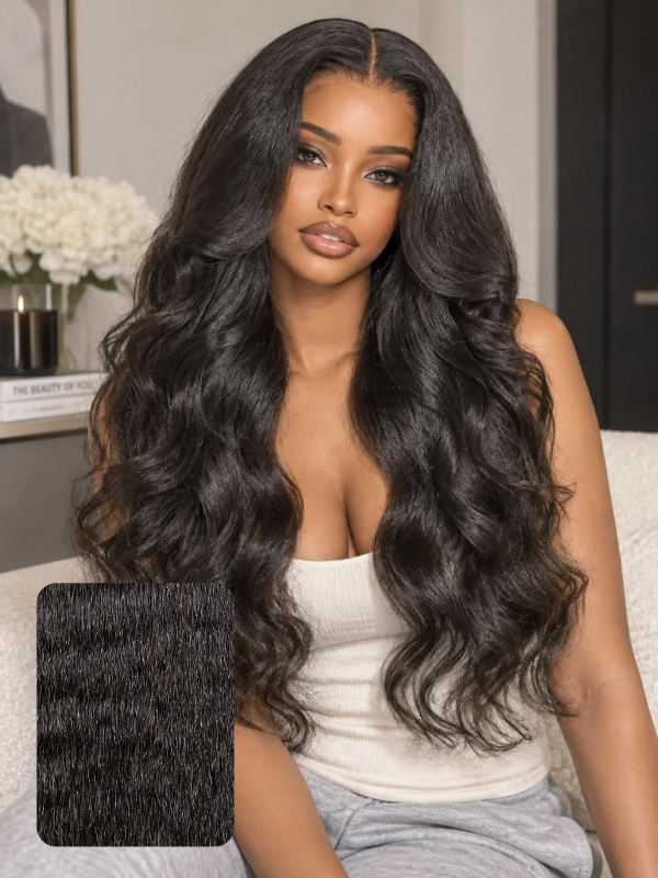 Blow Out 4C Curly Edge Hairline Kinky Body Wave 7x6/13x6 Lace Frontal Wigs With Natural Baby Hair