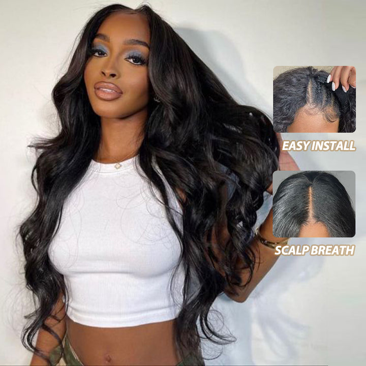 Body Wave V Part Wig No Leave Out Upgraded U Part Wig 100% Human Hair Wig