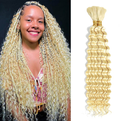 Boho Braid Deep Wave #613 Blonde Bulk Human Hair