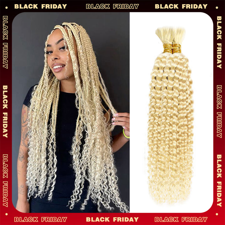 Flash Sale | Boho 613 Blonde Bulk Hair For Braiding 100% Human Hair Extensions 100g/Set