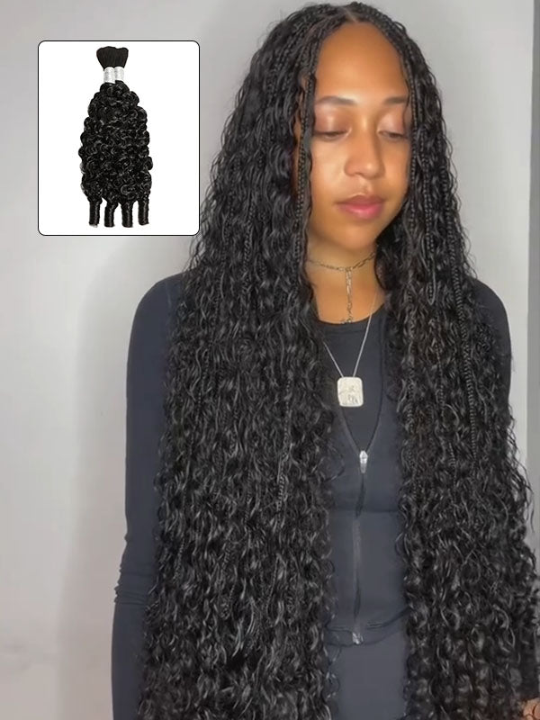 Flash Sale |Boho Braids Burmese Curly Hair Bulk For Braids 100% Human Hair Extensions 100g