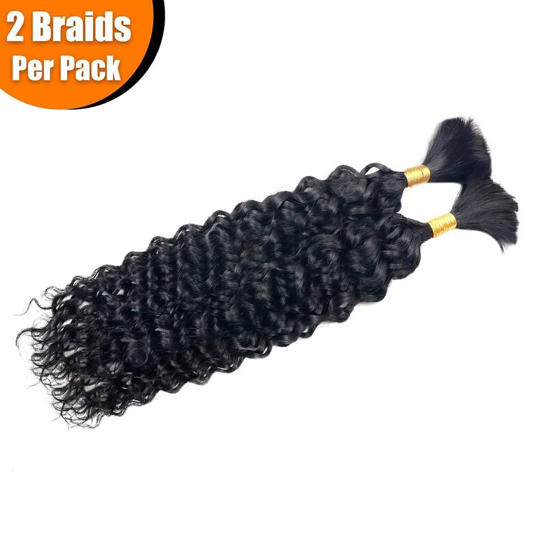 Boho braids Water Wave Braid Hair Bulk 100% Human Hair Extensions 100g