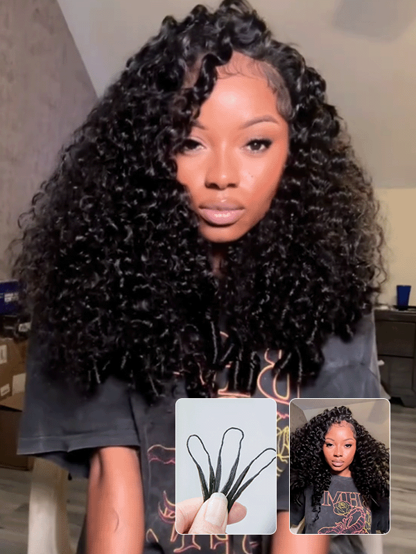 Burmese Curly Pre-Seperated Feather Crochet Human Hair Extensions for Black Women, Reusable Braiding Hair