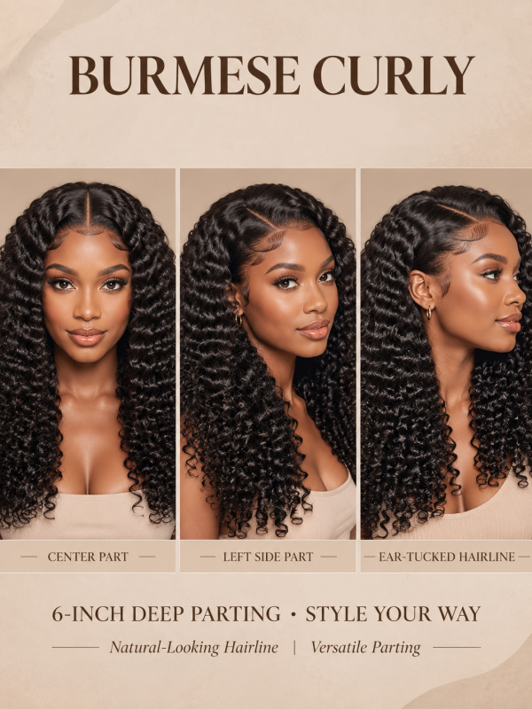 Burmese Curly 13x6 Lace Frontal Wig CheetahBeauty Human Hair Wigs