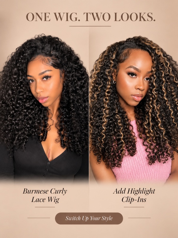 Burmese Curly Glueless 7x6 Lace Wig CheetahBeauty Human Hair Wigs
