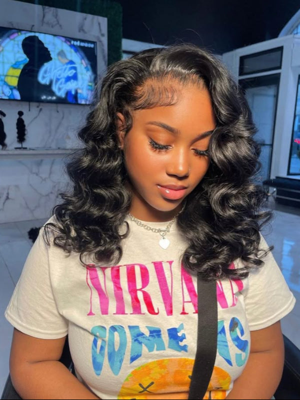 Loose Wave Bob Lace Frontal Wig 100% Virgin Human Hair