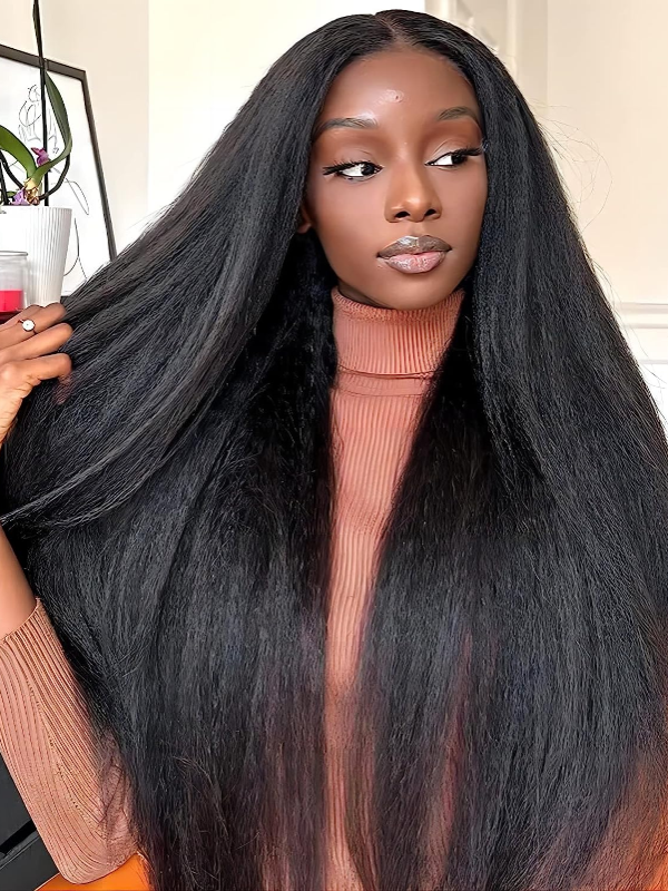 Kinky Straight HD 13x6 Full Lace Frontal Wig CheetahBeauty Pre-plucked Virgin Human Hair