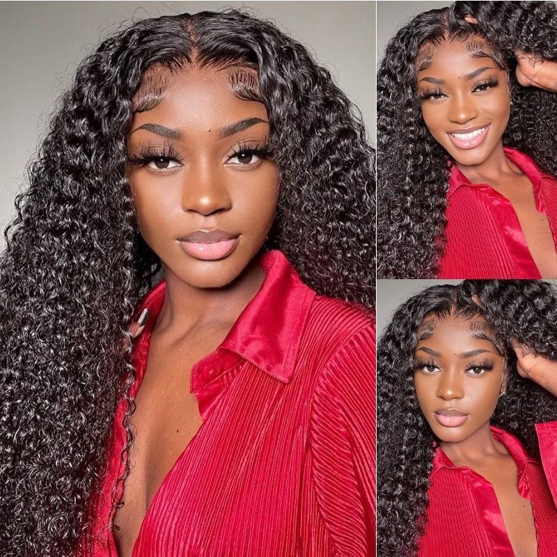 Wear & Go | 6x4.5 Glueless Wig Deep Wave / Water Wave / Curly Wave Quick & Easy Glueless Lace Wig With Breathable Cap Air Wig