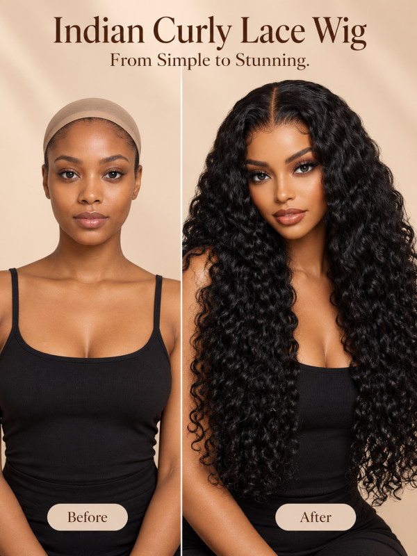 CheetahBeauty 180% Density 7x6/13x6 Full Lace Indian Curly Wigs 100% Human Hair for Black Women