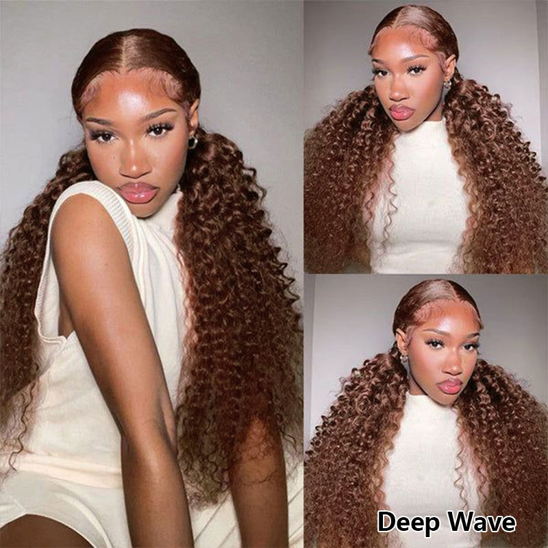 Crazy Sale | Invisi-Strap Snug Fit #4 Chocolate Brown 360 Lace Frontal Human Hair Wig No Code Needed