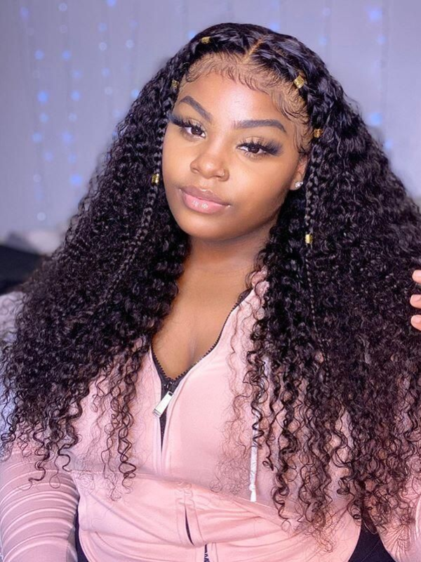 Kinky Curly Full Lace Wig 100% Virgin Human Hair 180% Density