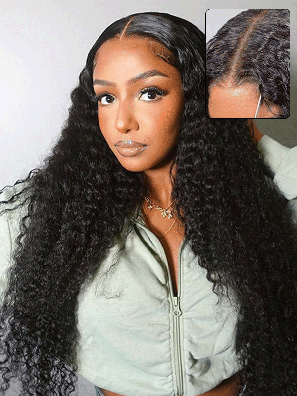 7x6 PreMax Wigs | Curly Wave Tiny Knots Glueless 7x6 HD Lace Wig Super Natural Hairline