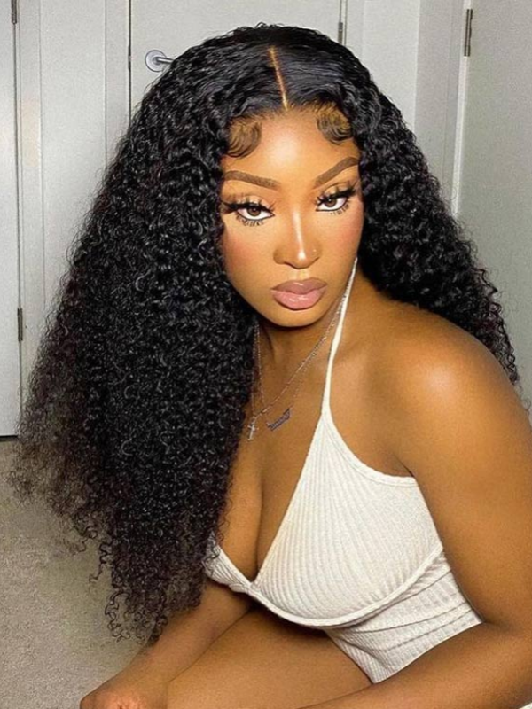 360 Full Lace Frontal Wigs Curly Wave Pre-plucked HD Transparent Lace Human Hair Wigs