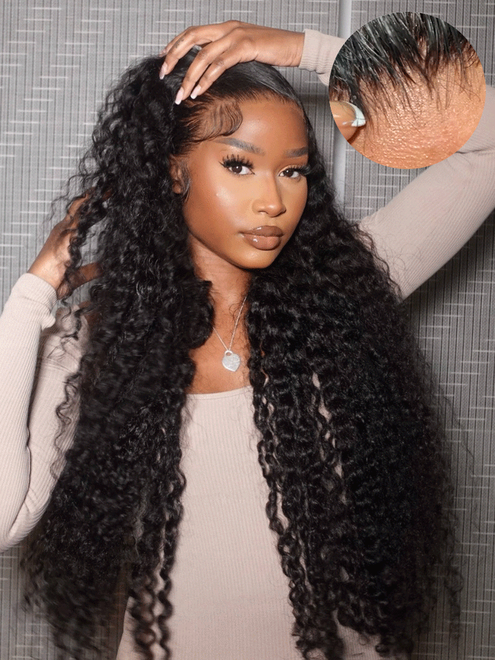 7x6 PreMax Wigs | Deep Wave Tiny Knots Glueless 7x6 HD Lace Wig Super Natural Hairline