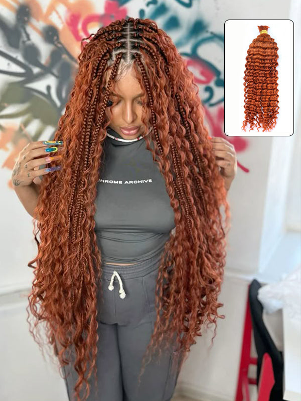 Flash Sale | Deep Wave Braid Hair Bulk 100% Human Hair Extensions Bulk for Braiding 100g