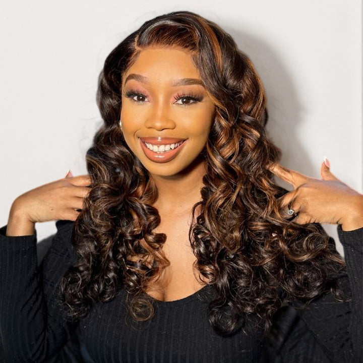 FB30 Loose Body Wave Glueless Flexi-Fit Drawstring Wig 7x6/13x6 Lace Human Hair Wig