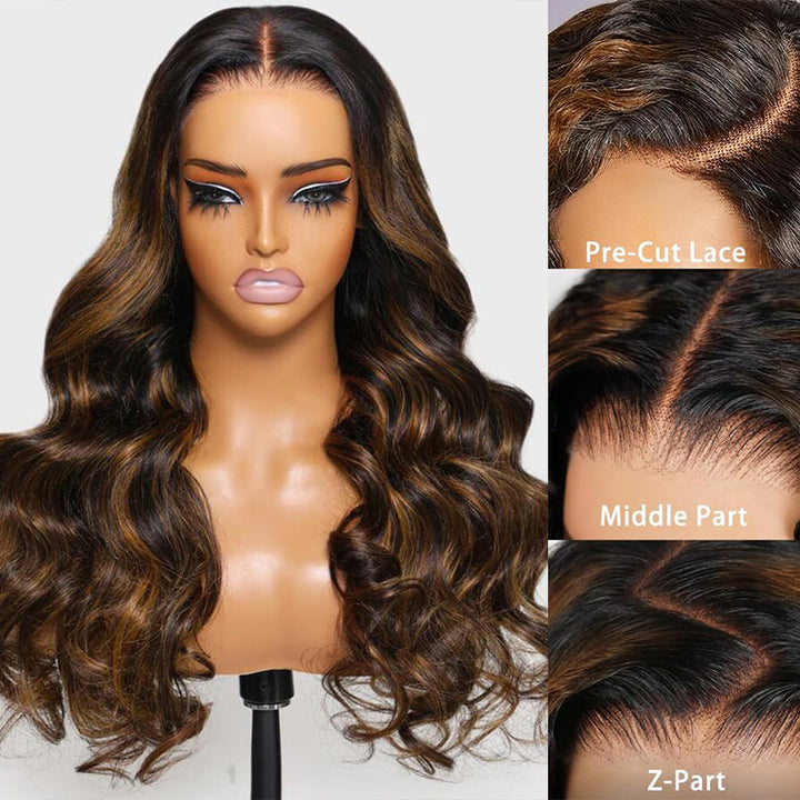 FB30 Loose Body Wave Glueless Flexi-Fit Drawstring Wig 7x6/13x6 Lace Human Hair Wig