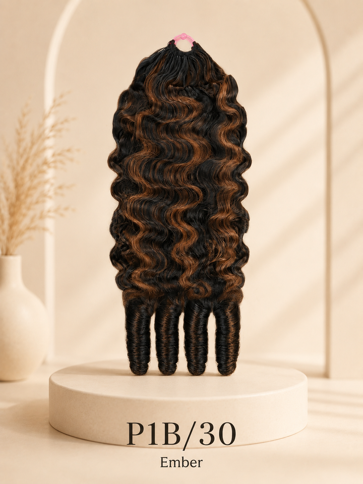 BIG DROP | Burmese Curly Feather Crochet Human Hair Extensions Protective Style