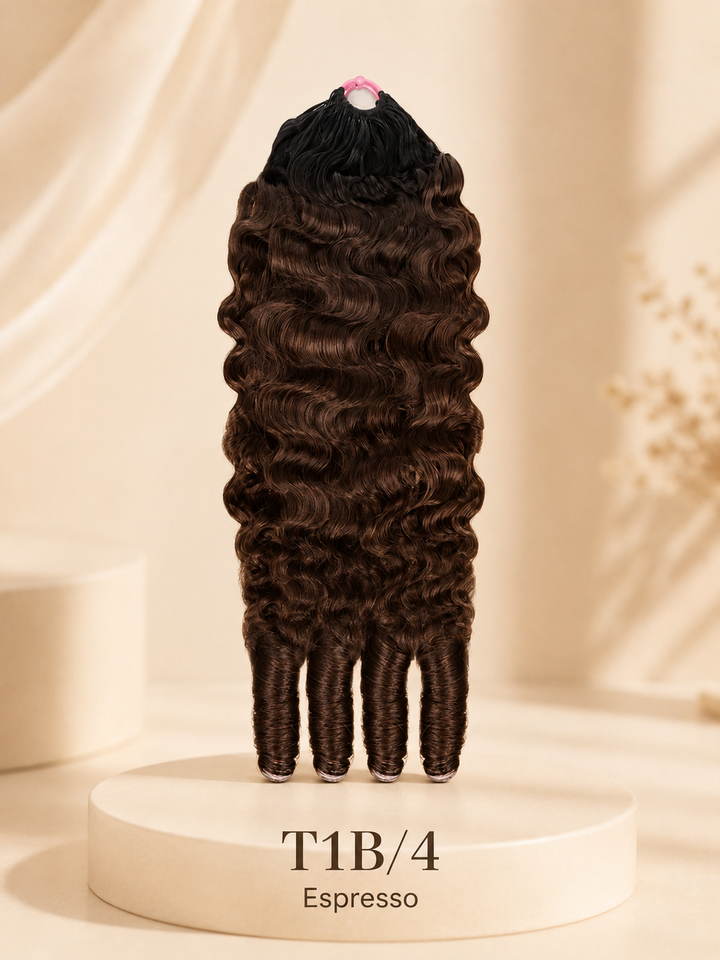 BIG DROP | Burmese Curly Feather Crochet Human Hair Extensions Protective Style