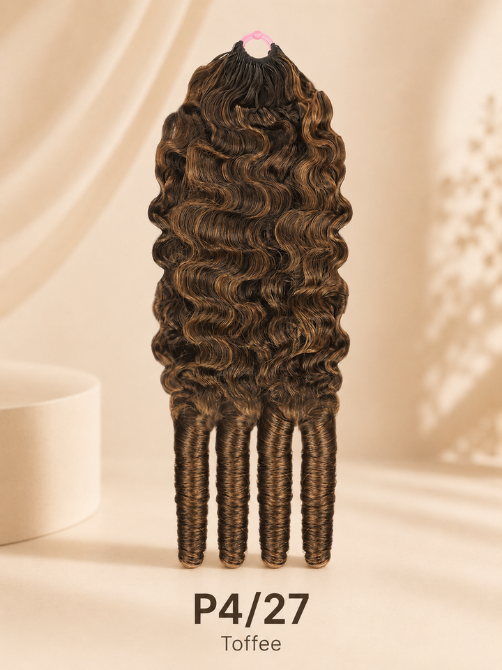 BIG DROP | Burmese Curly Feather Crochet Human Hair Extensions Protective Style