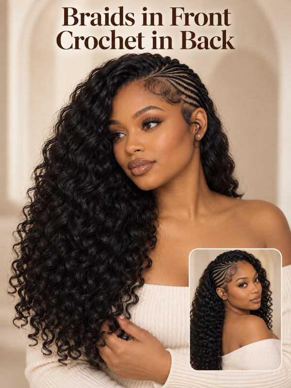 Feather Crochet Indian Curly Miracle Knots Human Hair Extensions Protective Style