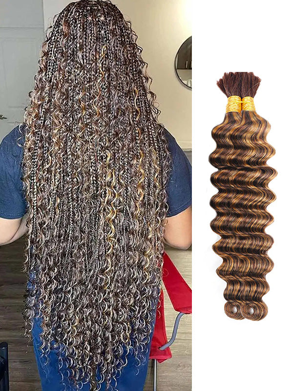 Vente flash | Extensions de cheveux 100 % naturels style Boho Braids Loose Deep Wave 100 g 