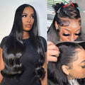 #1 Jet Black 13x6 FULL Frontal Lace Human Hair Wig