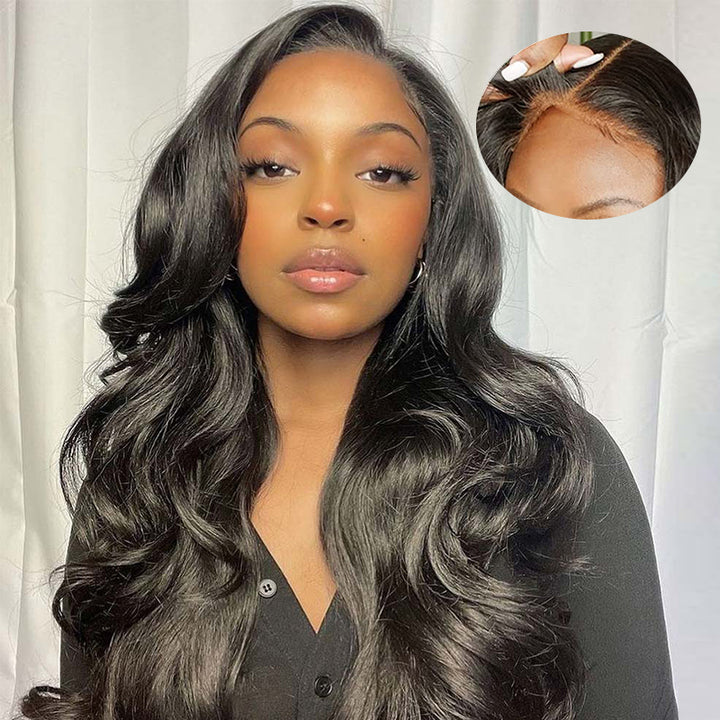 Wear & Go | Pre-Bleached Body Wave Glueless Invisible Lace Closure Dome Cap Wigs