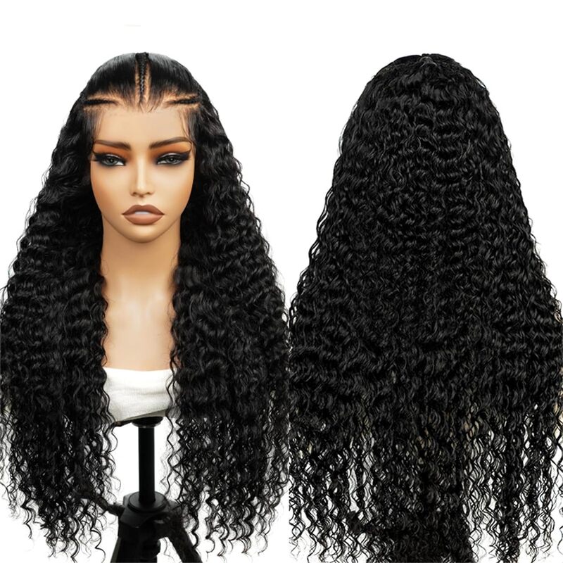 Glueless Pre Braided Wig Deep Wave  Hair 13x6 PreMax Frontal Wig