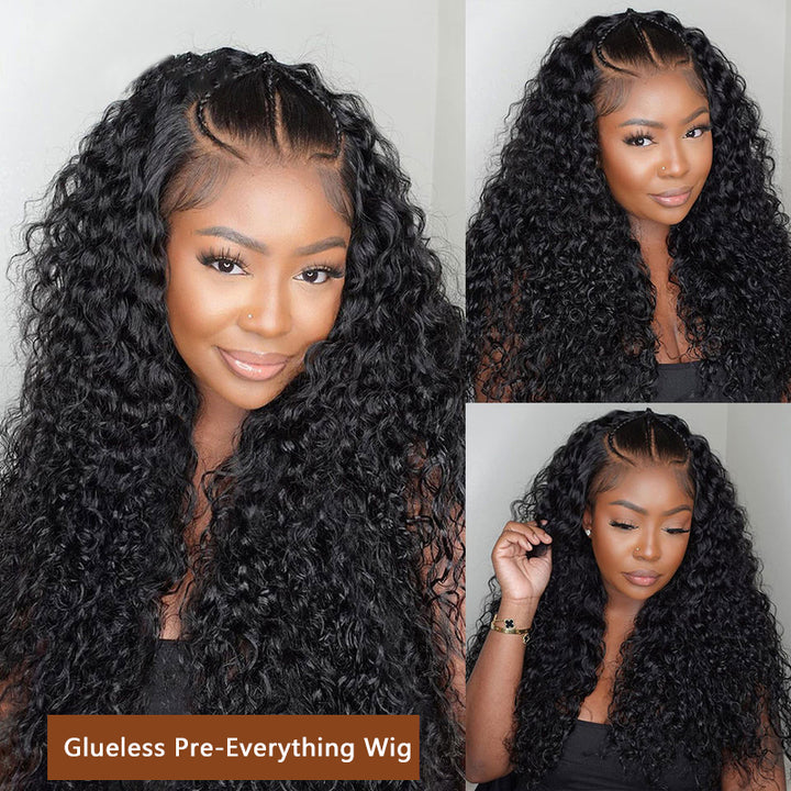 Glueless Pre Braided Wig Deep Wave  Hair 13x6 PreMax Frontal Wig