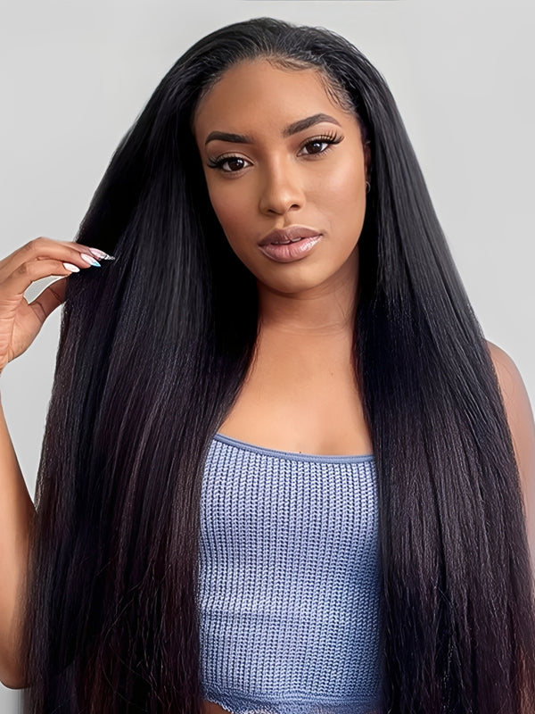 Glueless 13x6 PreMax Wig Yaki Straight Wear Go Wig 7x6 Lace Closure Wig