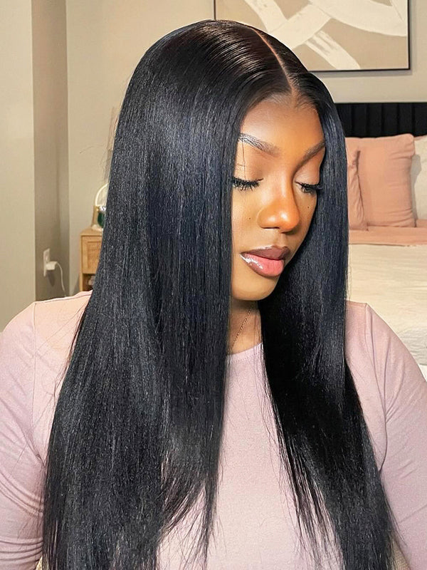 Glueless 13x6 PreMax Wig Yaki Straight Wear Go Wig 7x6 Lace Closure Wig