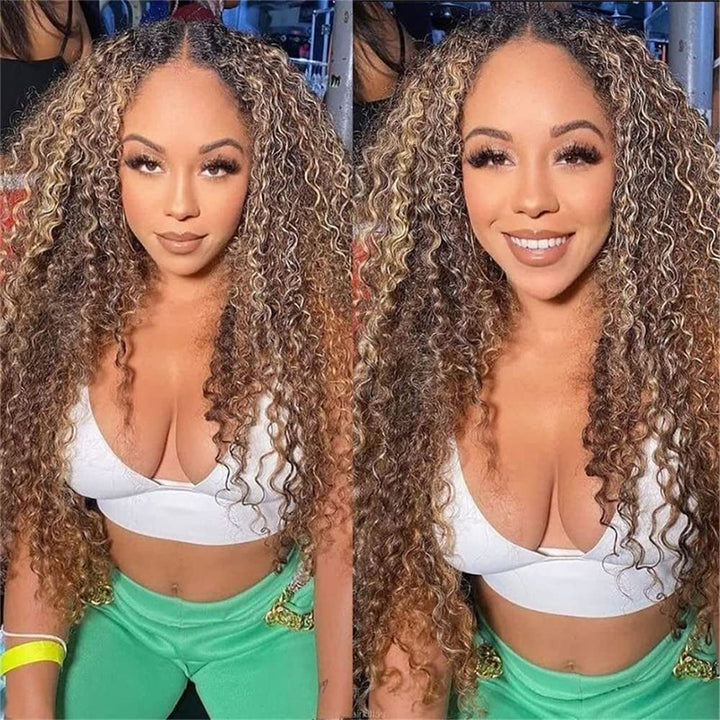 Glueless 4/27 Highlight V Part Wig Beginner Friendly Upgrade U Part Wig