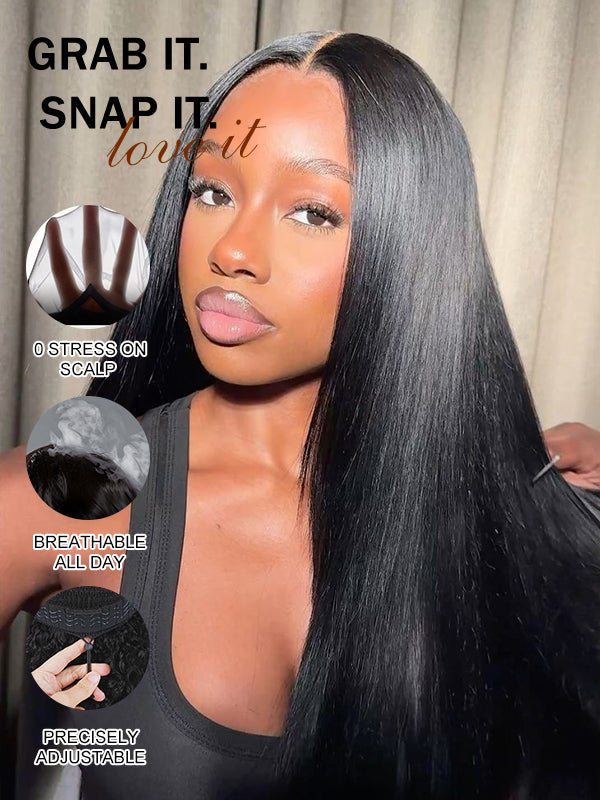 Glueless Silky Straight HD 7x6 Lace Closure Wig 100% Human Hair