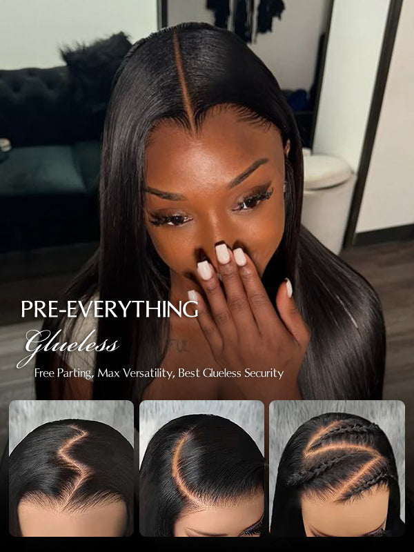 Glueless Silky Straight HD 7x6 Lace Closure Wig 100% Human Hair