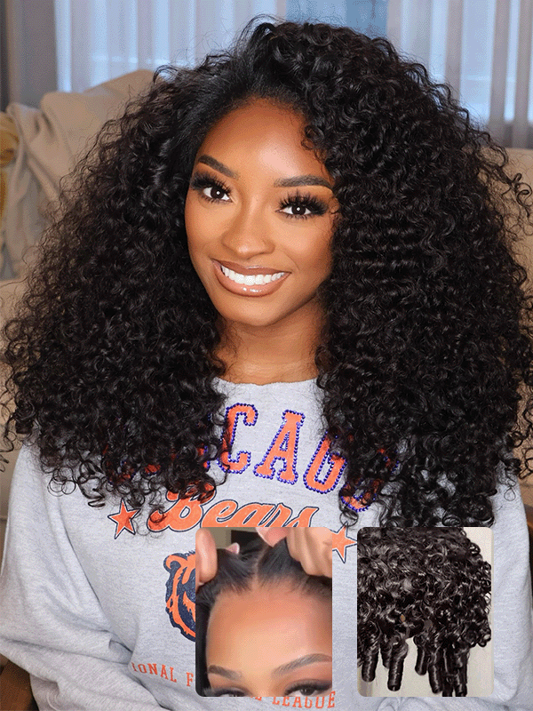 Glueless Burmese Curly HD 7x6 Lace Closure Wig 100% Human Hair