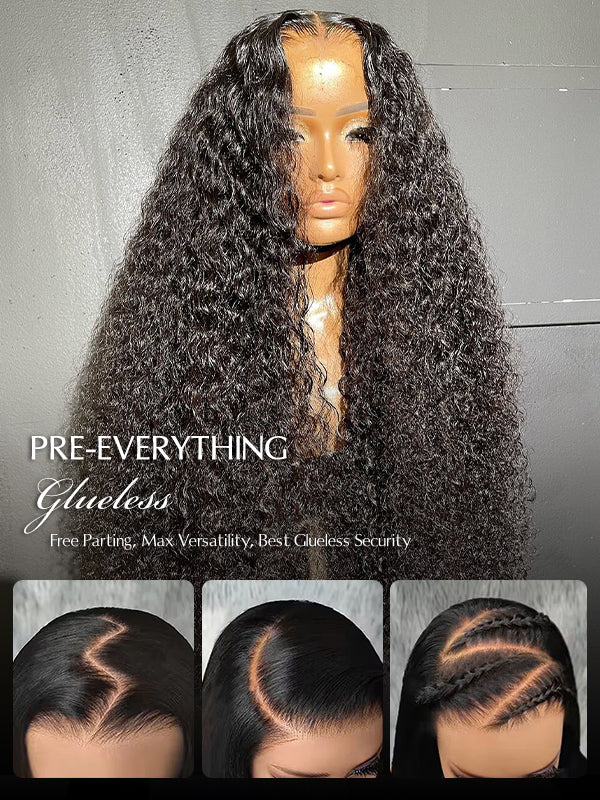 Glueless Deep Curly HD 7x6 Lace Closure Wig 100% Human Hair