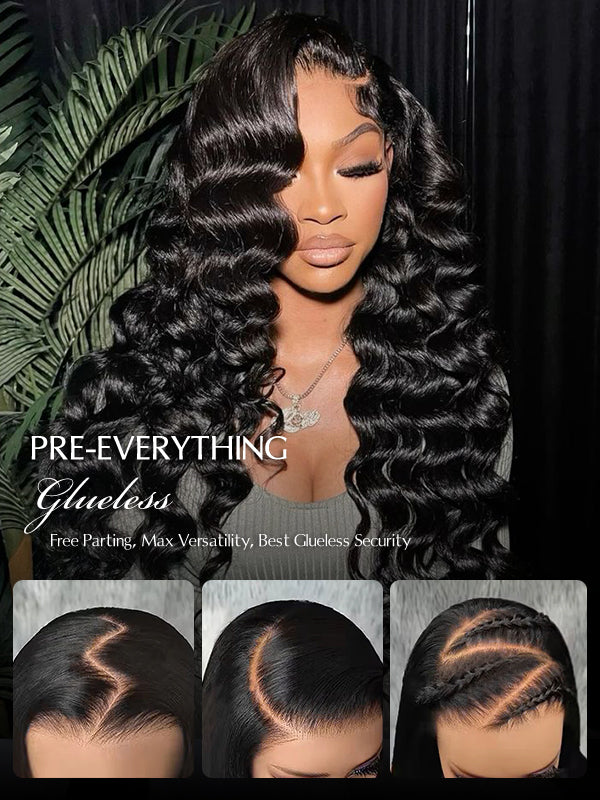Glueless Loose Deep HD 7x6 Lace Closure Wig 100% Human Hair