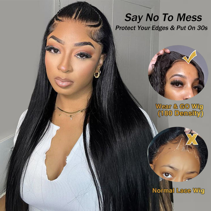 Glueless Pre Braided Wig Silky Straight Hair 13x6 PreMax Frontal Wig