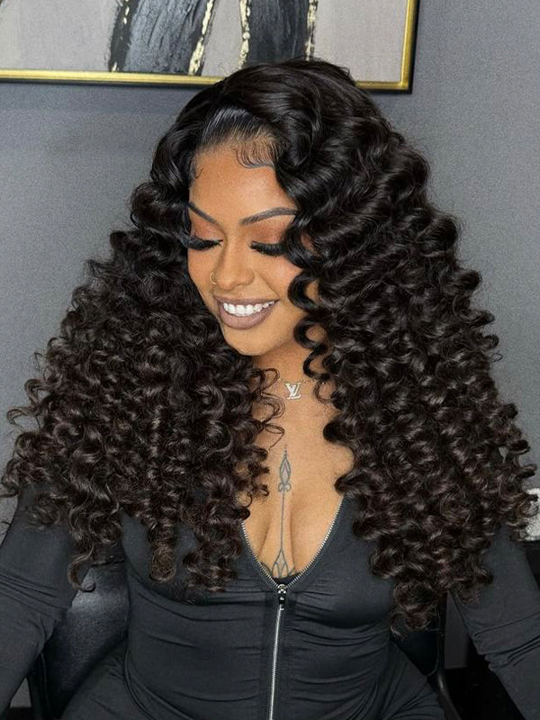 Glueless Wand Curly HD 7x6 Lace Closure Wig 100% Human Hair
