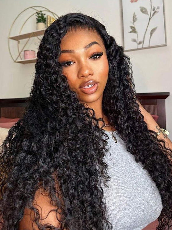 Glueless Water Wave HD 7x6 Lace Closure Wig 100% Human Hair