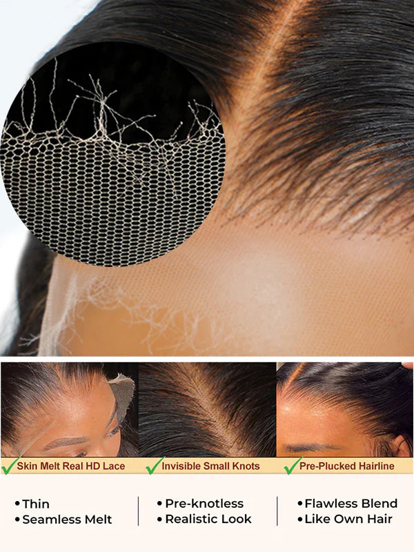 Orange Ginger Butterfly Layered Cut Loose Body 13x6 FULL Frontal Lace Human Hair Wigs